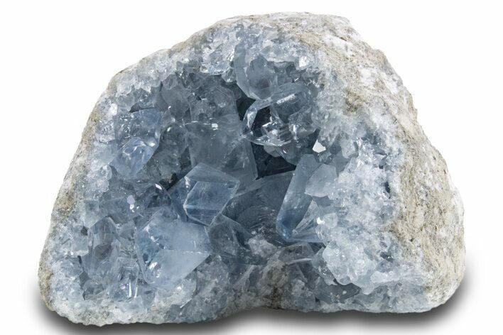 Crystal Filled Celestine (Celestite) Geode Section - Madagascar #300111